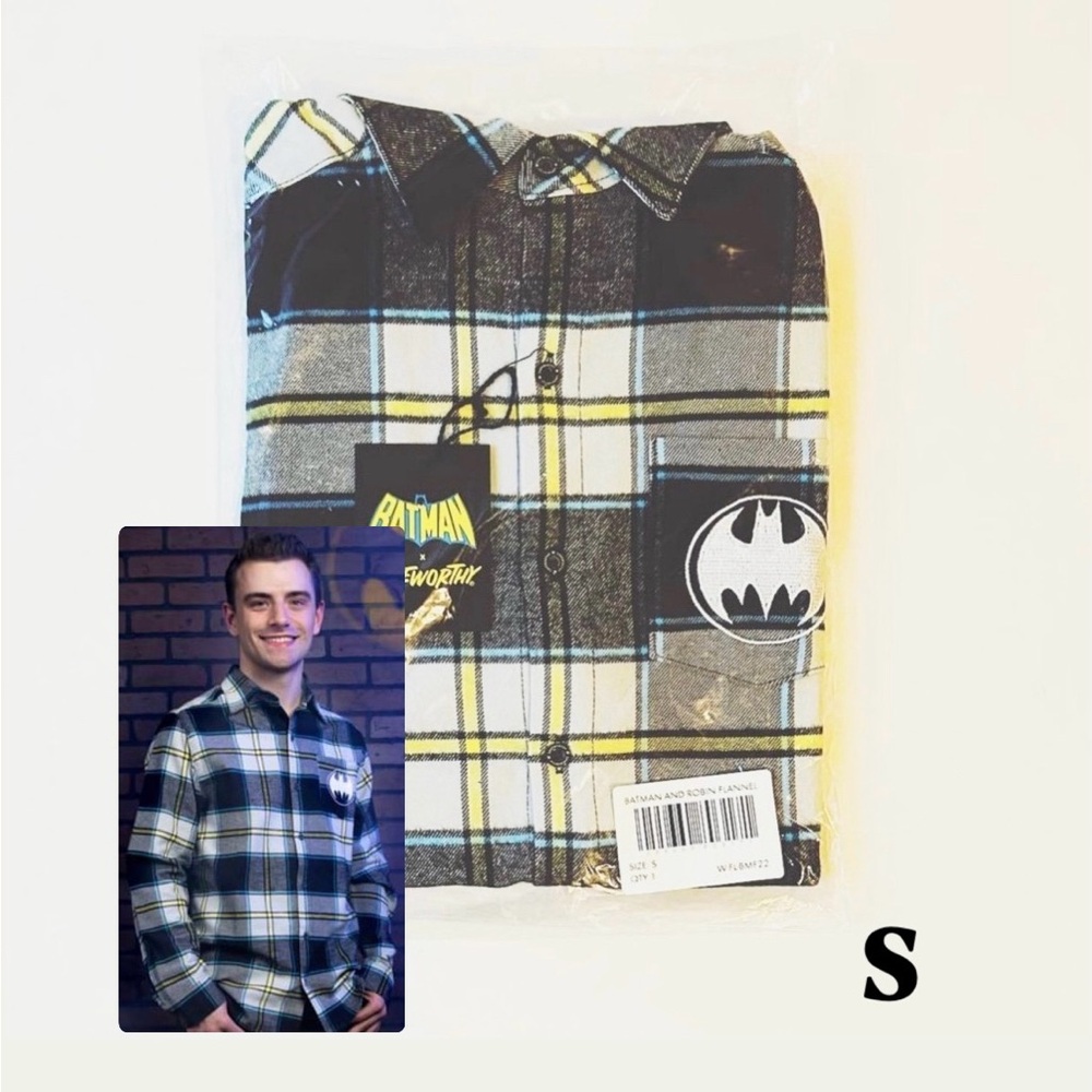 Cakeworthy Batman and Robin Flannel Unisex Size S